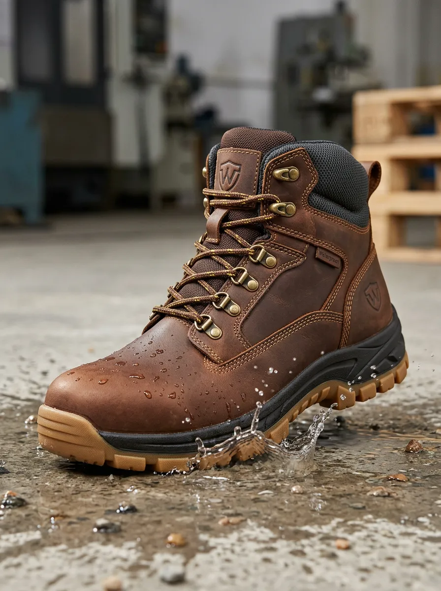 Worksite Leather-Look Men's Waterproof Work Boots