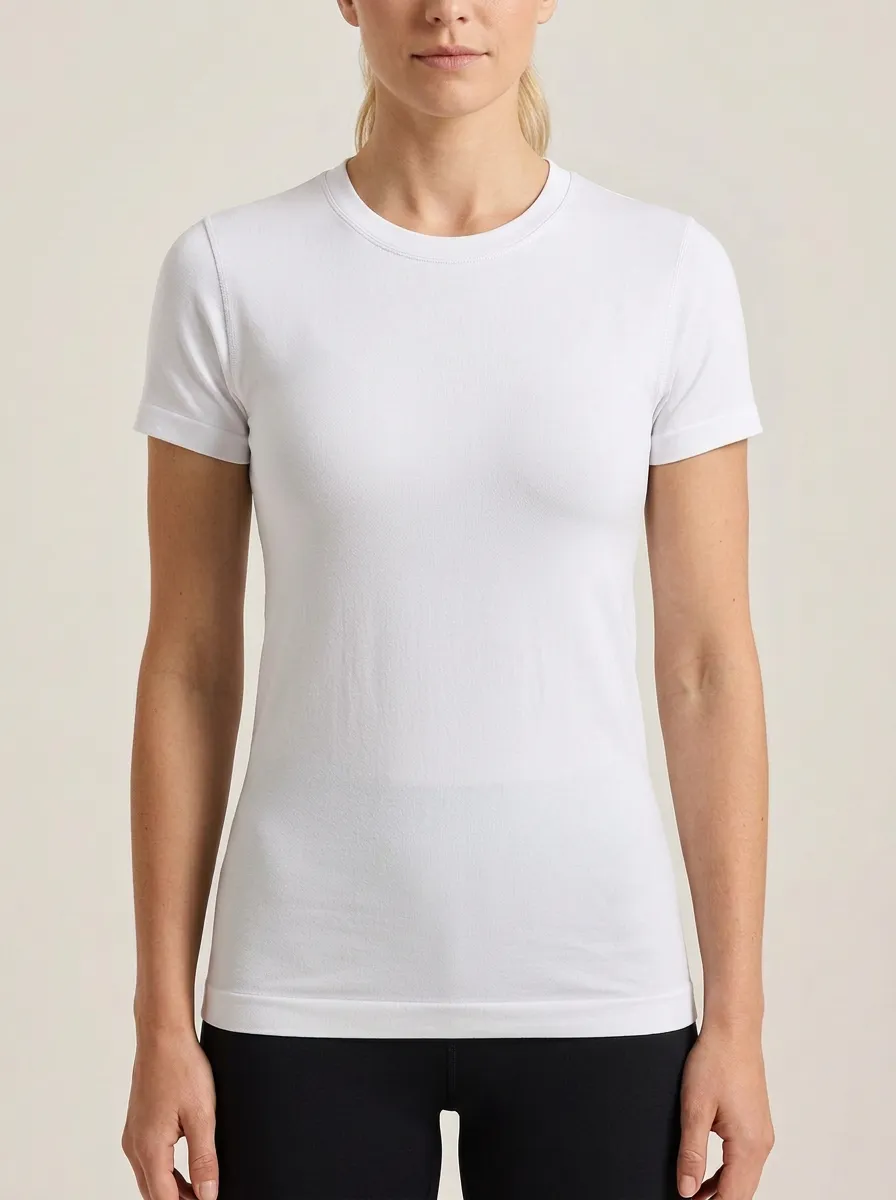 Women's Slim-Fit Minimal Crewneck T-Shirt