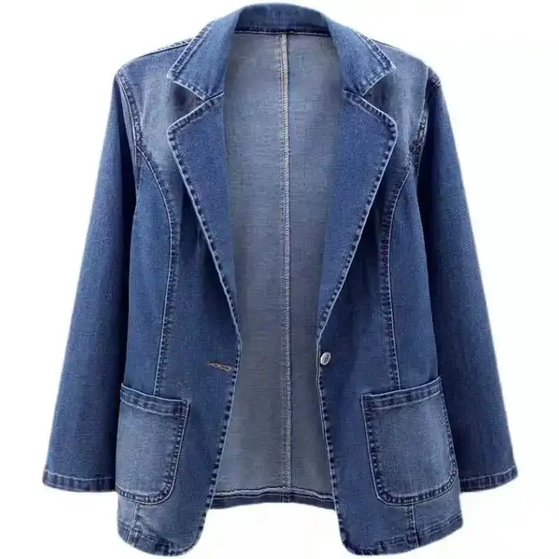 Tailored Denim Blazer Jacket