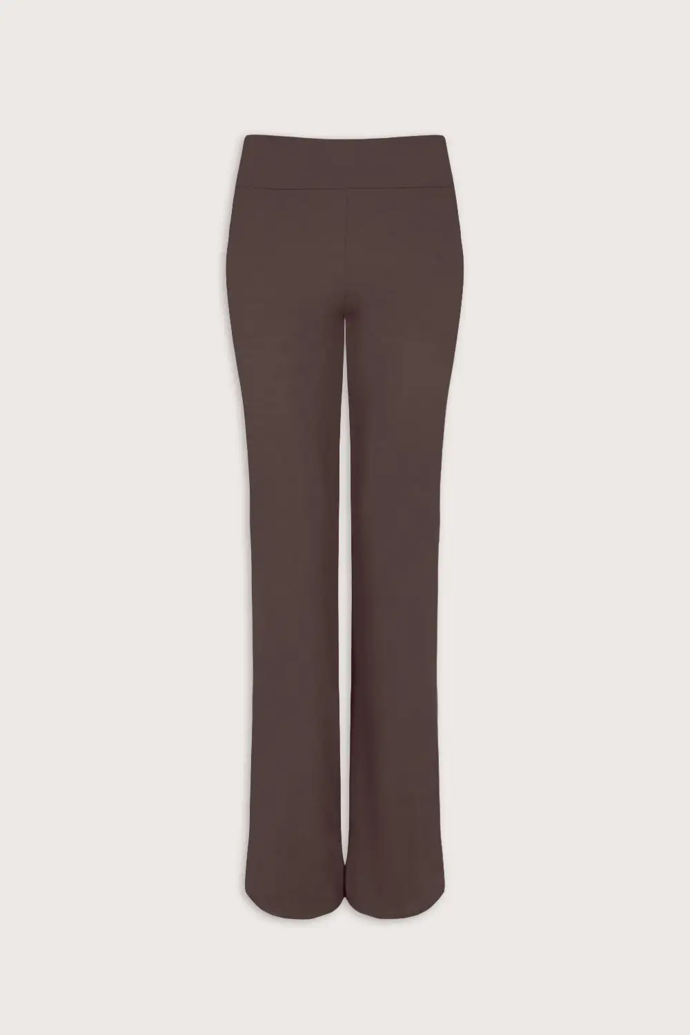 Flexible Waist Flared Rib Trousers