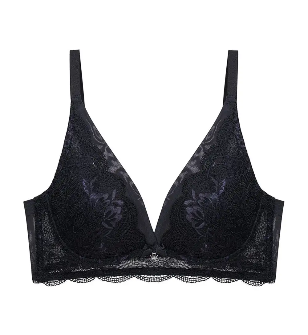 Women's Non-Wired Deep-V Push-Up Cooling Lightweight Bra