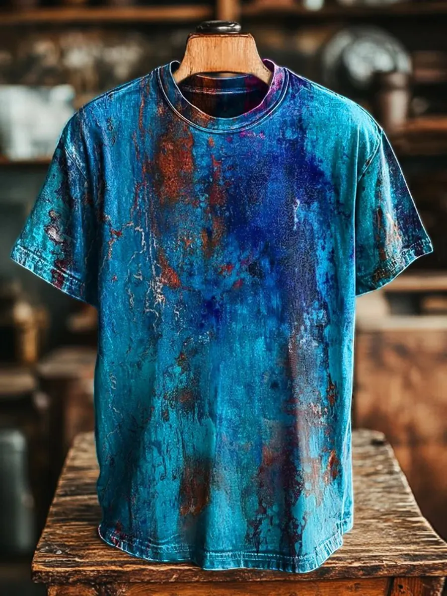 Men'S Retro Western Printed Casual T-Shirt