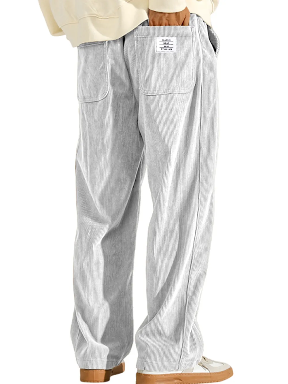 Garment Washed Corduroy Utility Pants