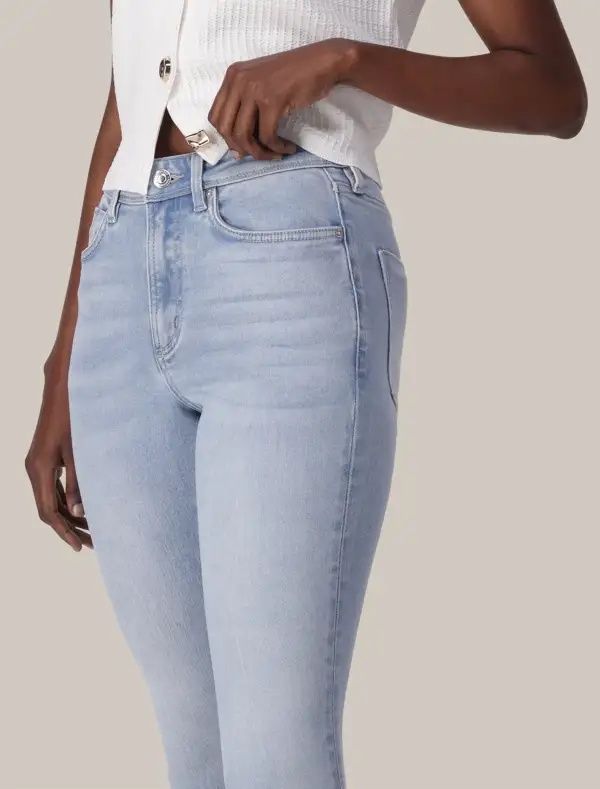 Light Wash Mid-Rise Skinny Jeans