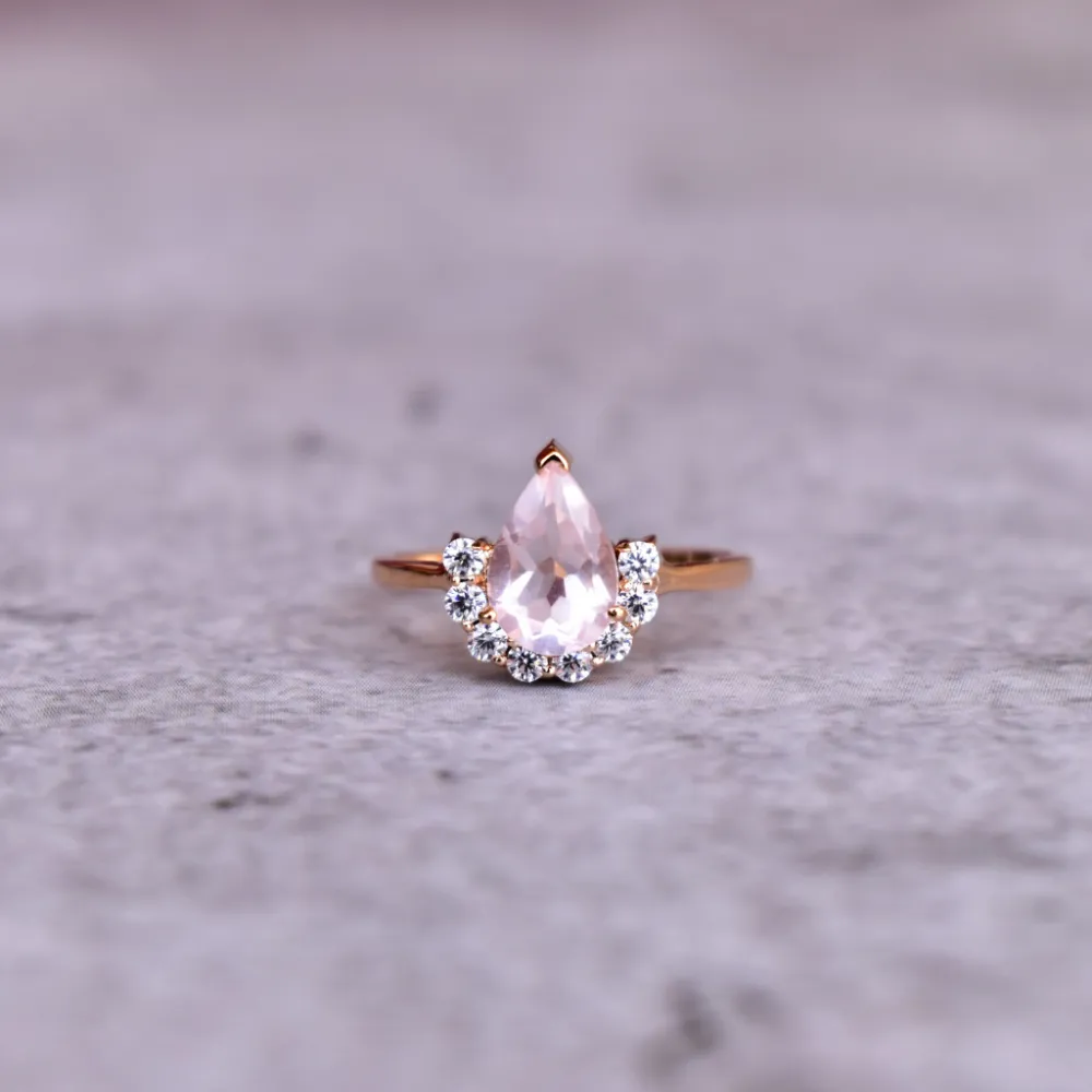 Halo Quartz Ring