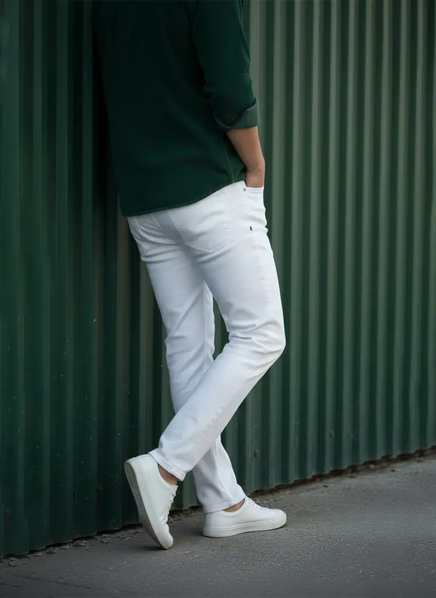 Slim-Fit Zipper-Fly Straight-Leg Jeans