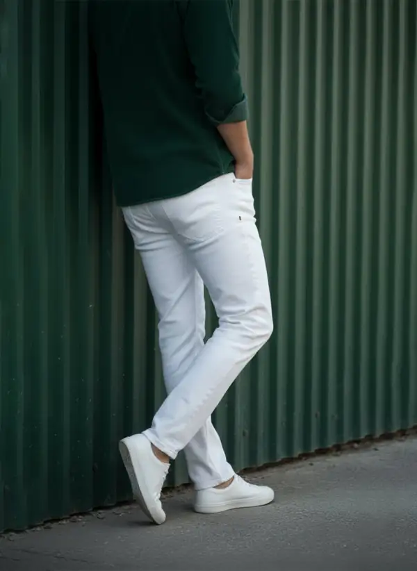 Slim-Fit Zipper-Fly Straight-Leg Jeans