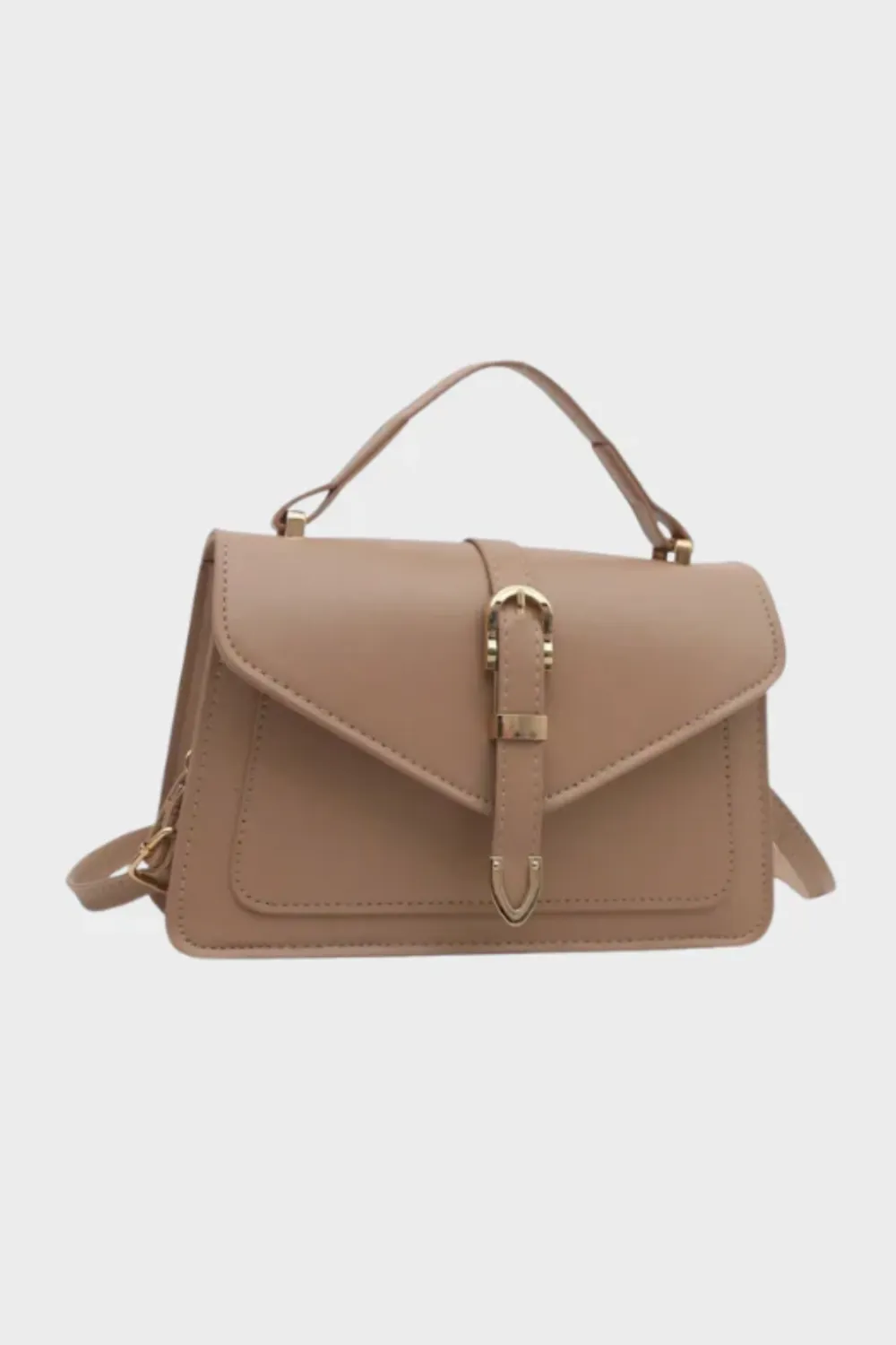 Structured Crossbody Shoulder Bag Top Handle