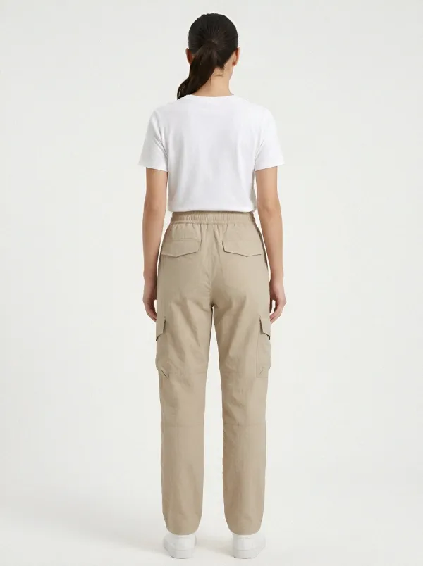 Polished Drawstring Breathable Cargo Pants