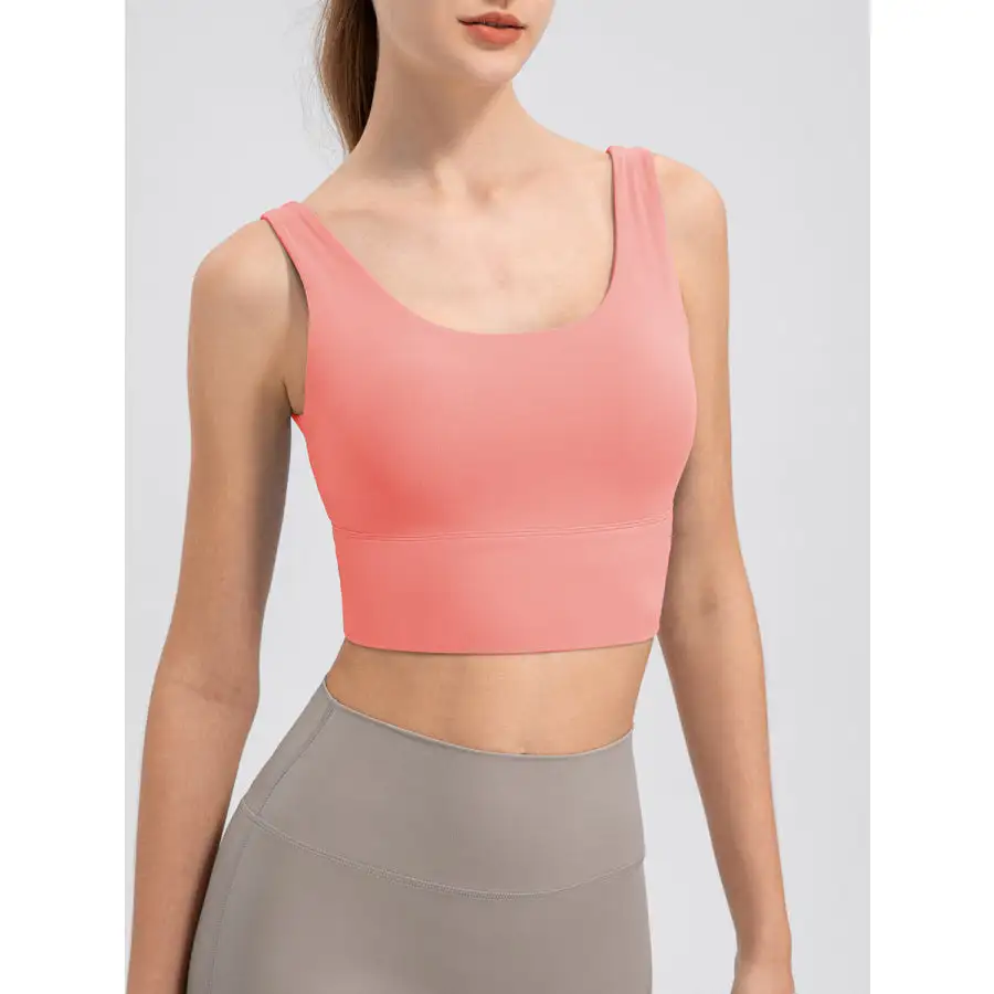 Scoop Neck Wide Strap Active Tank