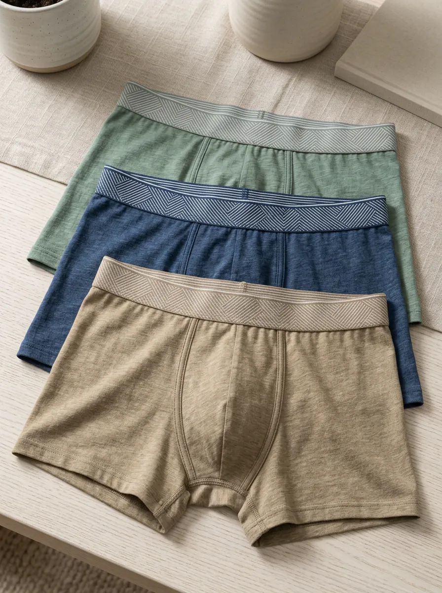 Men's Multi-color Geometric Waistband Printed Boxer Briefs 3-Pack