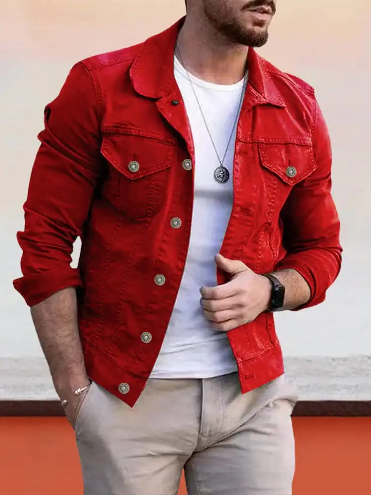 Casual Button Denim Jacket Coat