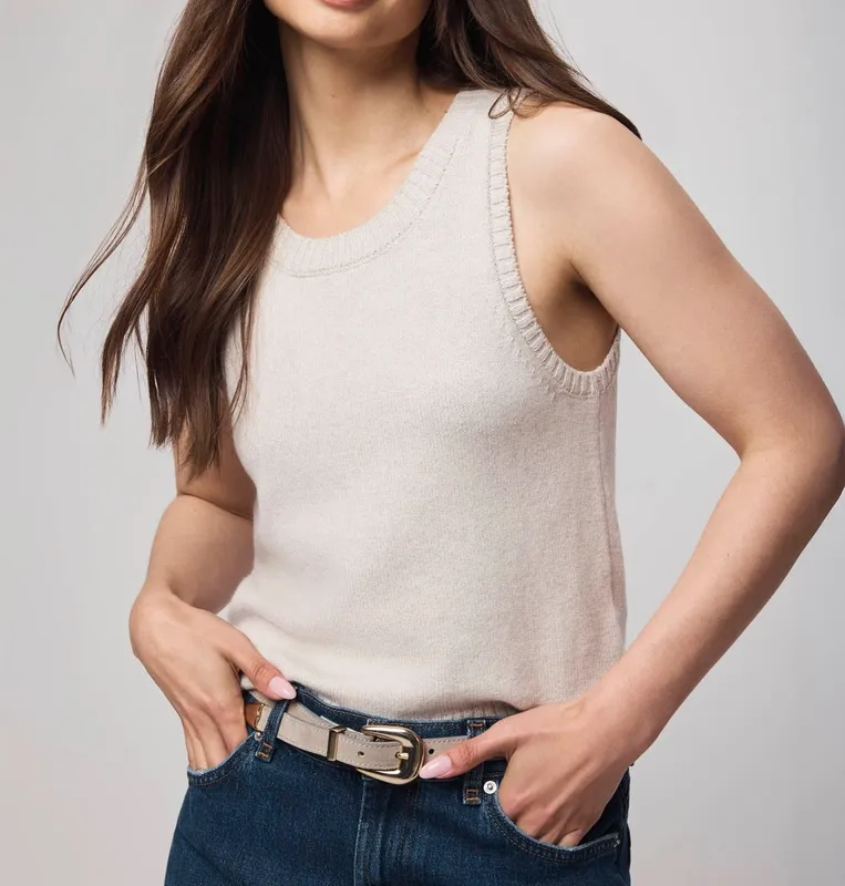 Textured Relaxed Sweater Tank