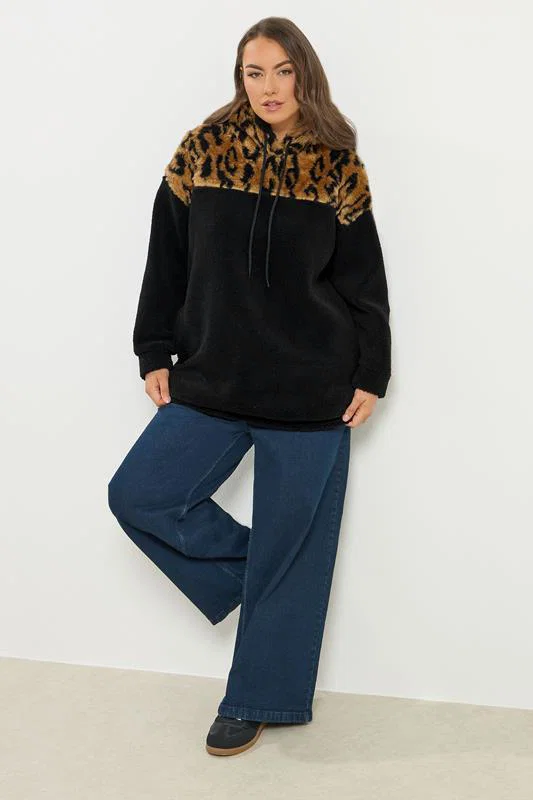 Black Animal Block Hoodie detail 1