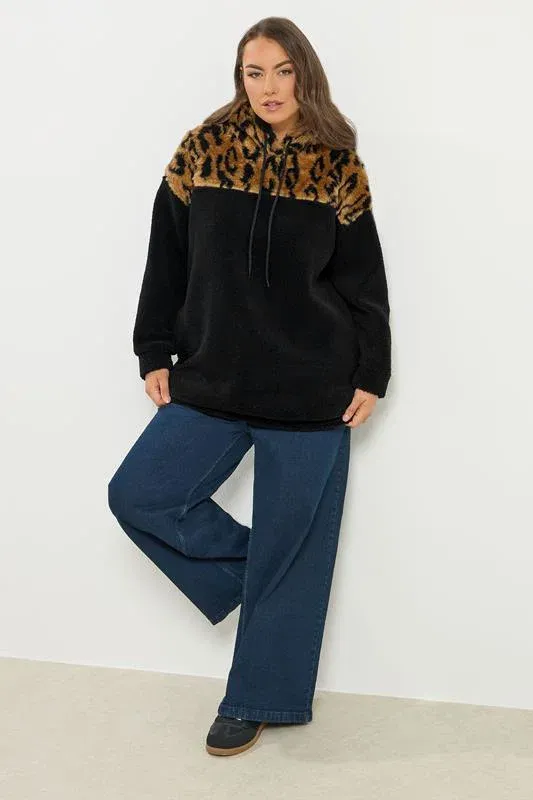Black Animal Block Hoodie