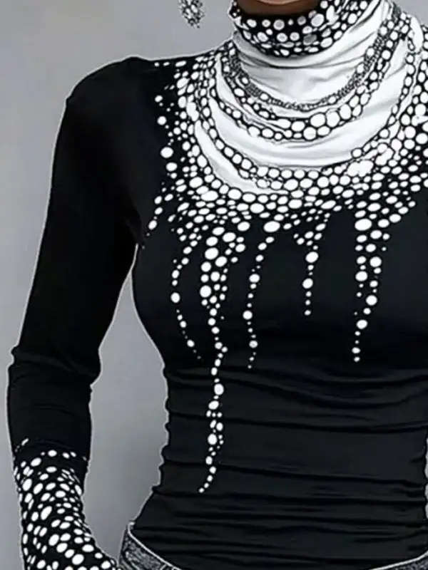 Polished Women's High-Neck Blouse