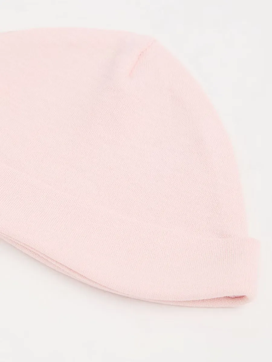 Pink Heart Newborn Hats 2 Pack
