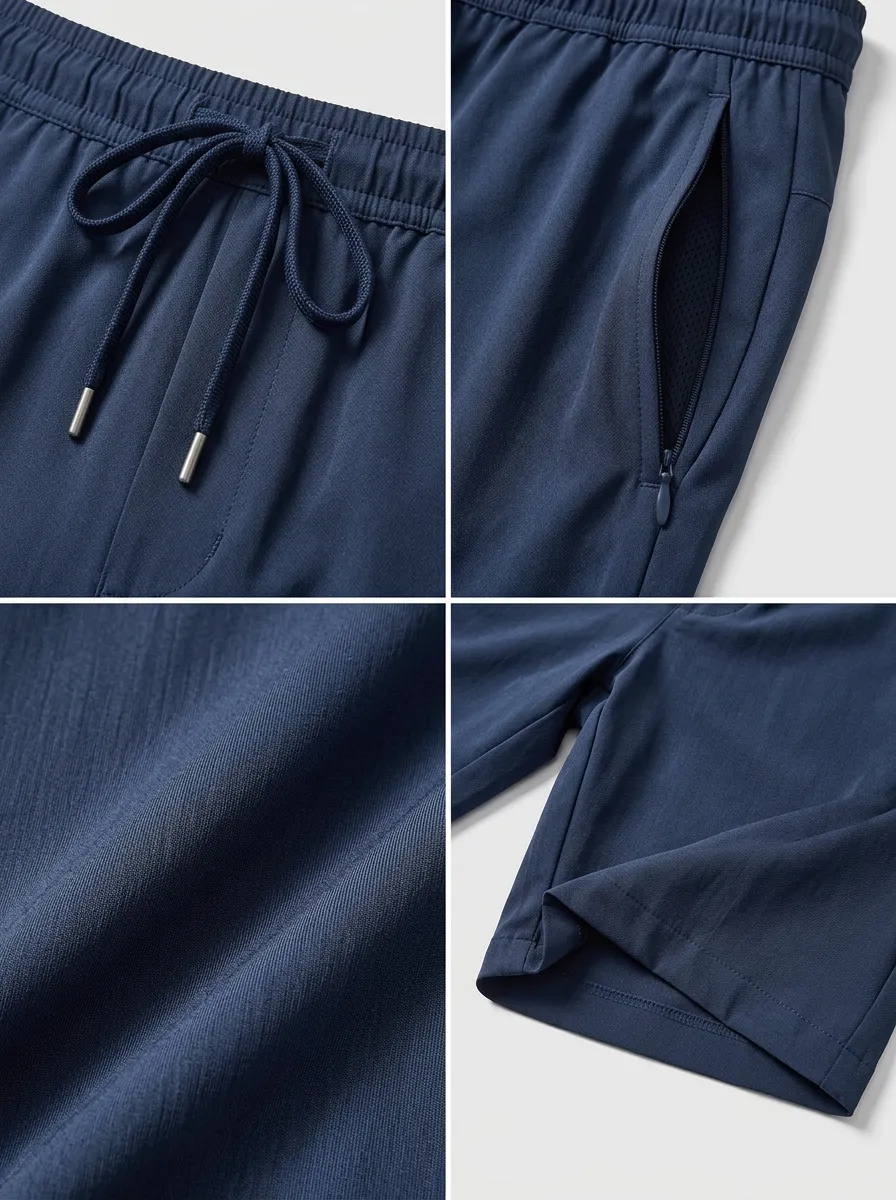 Active Ice-Silk Elastic-Waist Stretch Shorts