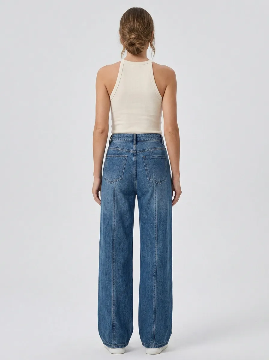 Women's Wide Leg Casual Denim Jeans