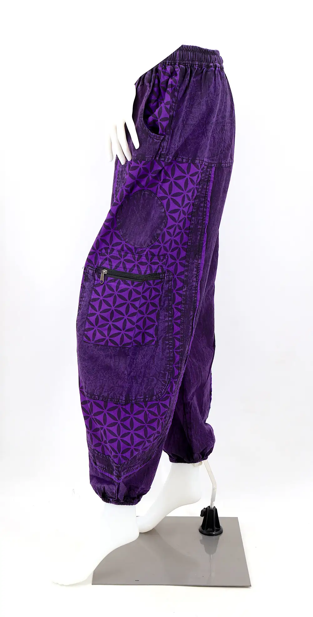 Women's Easy Fit Harem Patchwork Drawstring Pants
