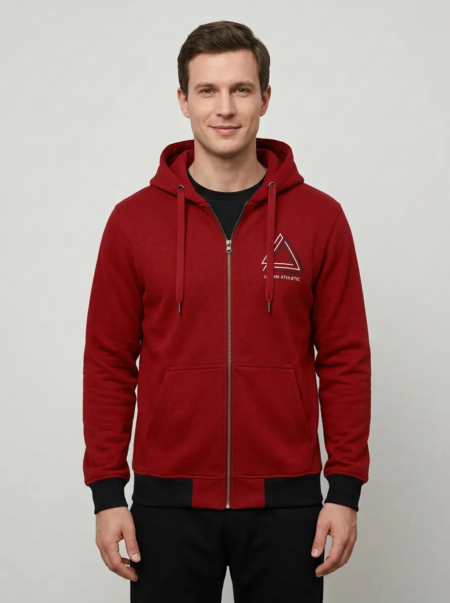 Men's Training Inspired Hooded Zip-Up Sports Jacket