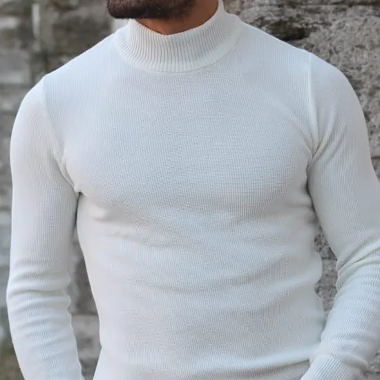 Refined Slim Fit Knit Cotton Turtleneck Sweater