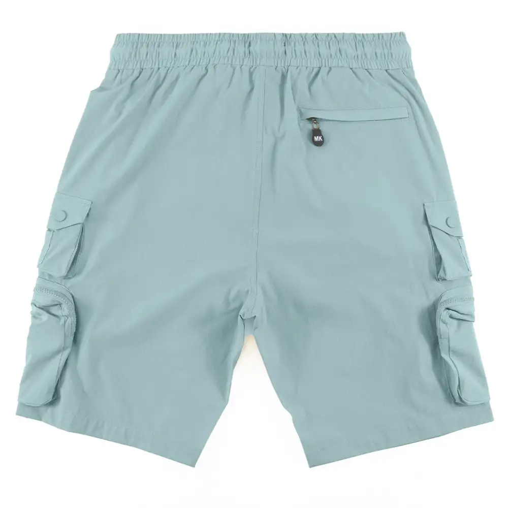 Nylon Spandex Cargo Shorts - Teal