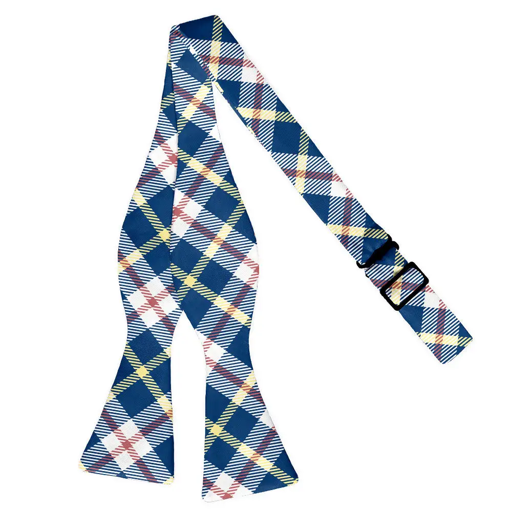 Shaun Plaid Motif Bow Tie