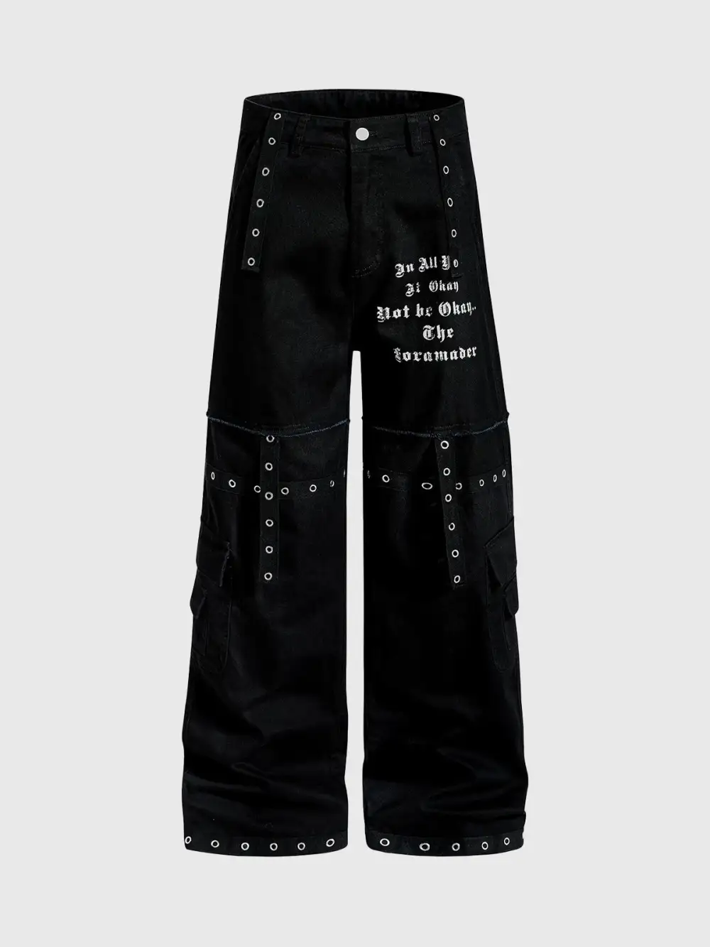 Straight-Leg Relaxed Graphic Pants