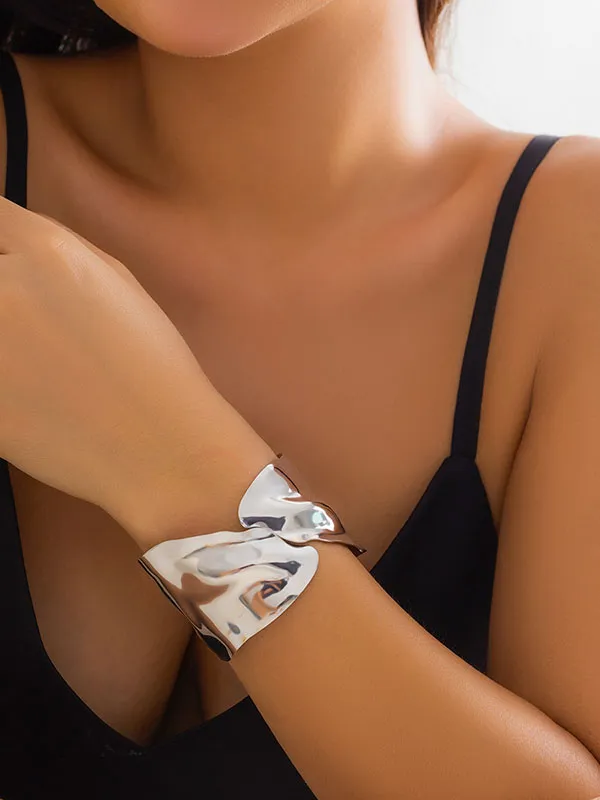 Abstract Geometric Alloy Bracelet