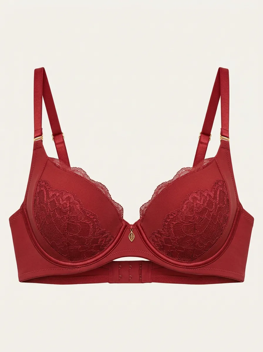 Women's Everyday Underwire Floral-Lace Lace-Trim Bra