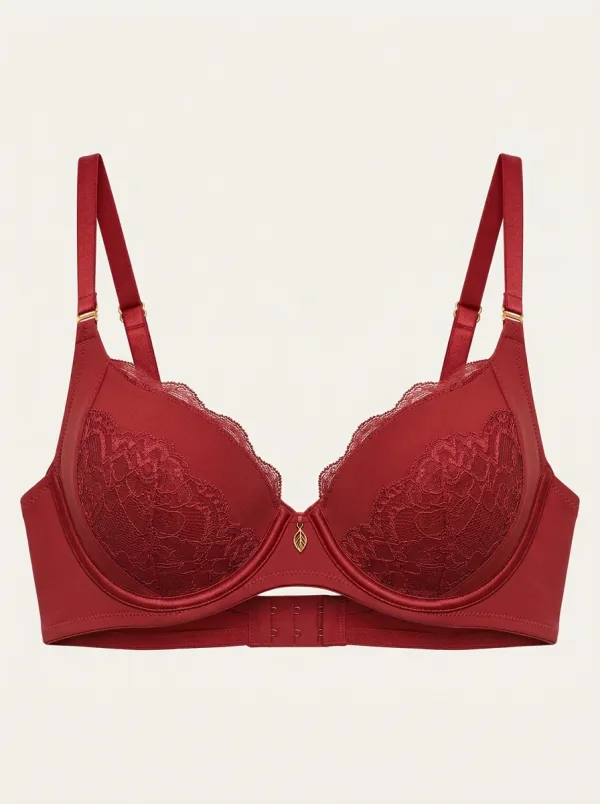 Women's Everyday Underwire Floral-Lace Lace-Trim Bra