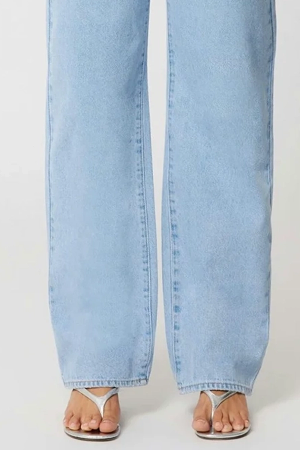 Light Blue Wide - Leg Denim Jeans
