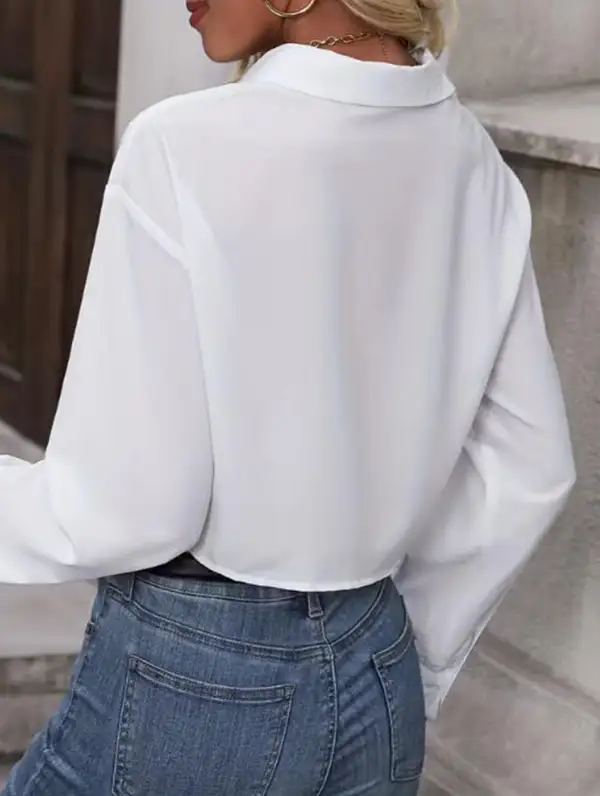 Cropped Long Sleeve Shirt