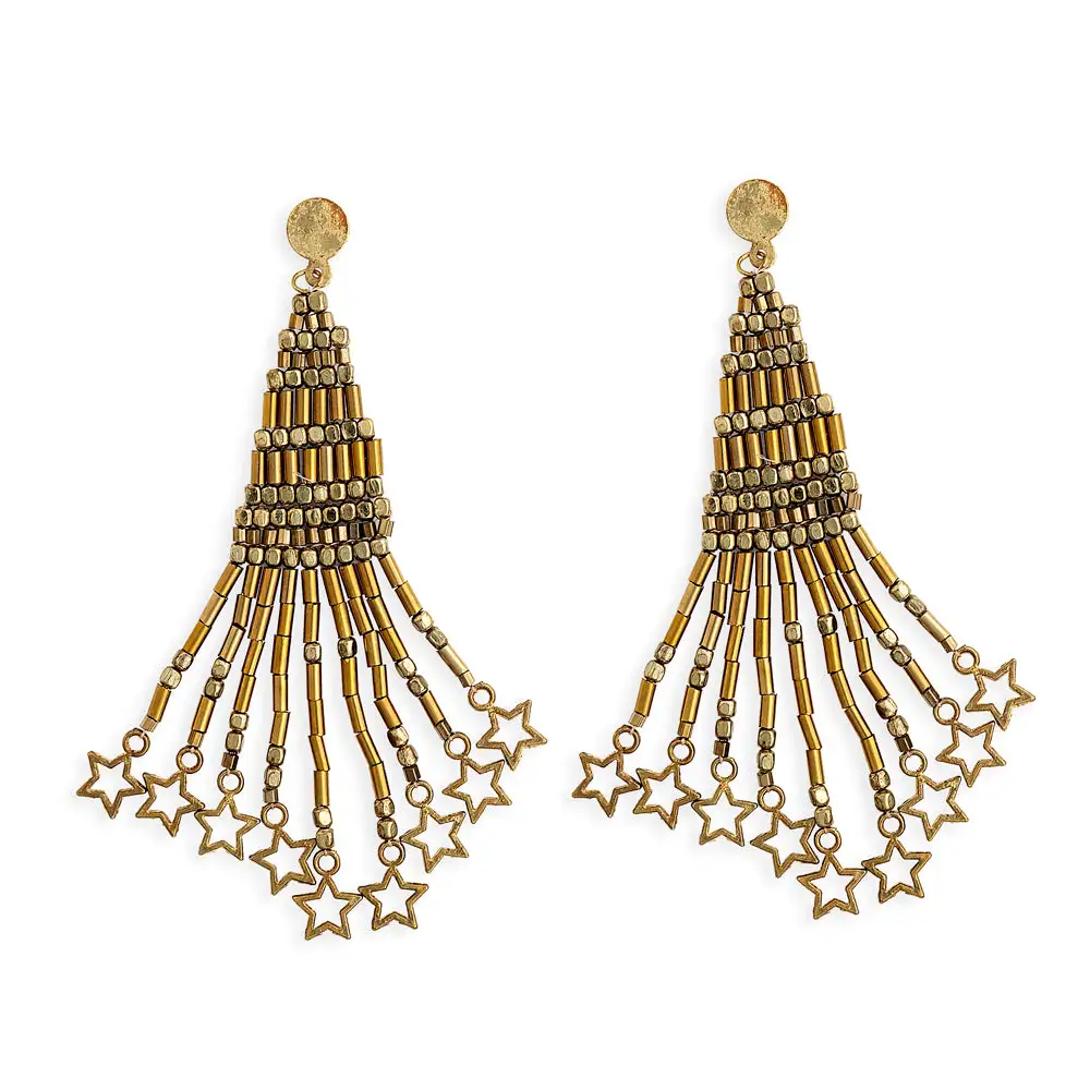 Refined Bold Celestial Star Earrings