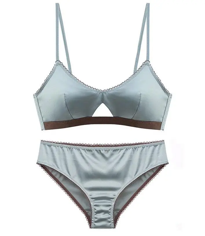 Satin Removable-Pad Lingerie Set