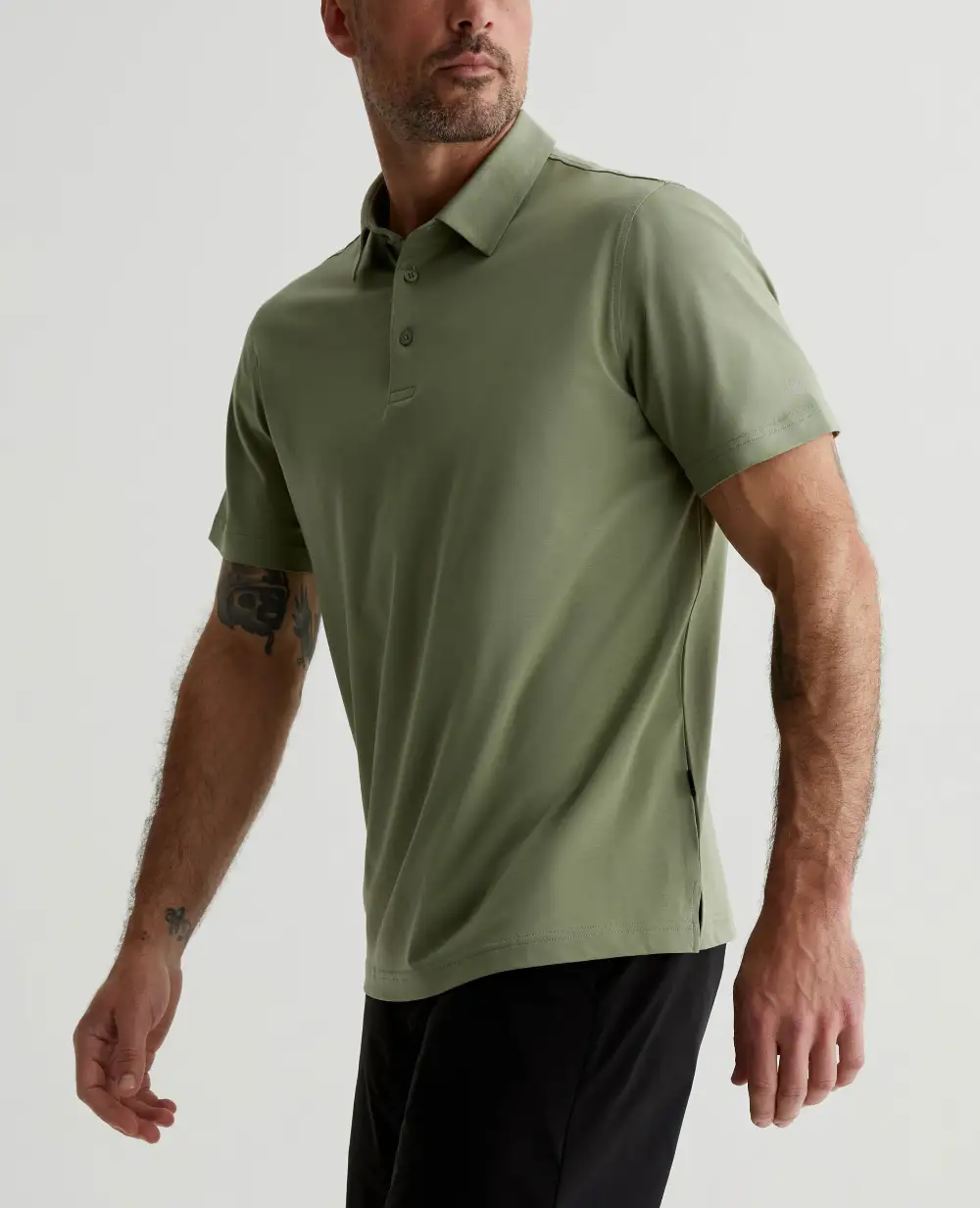 Men's Spread Collar Polo Shirt
