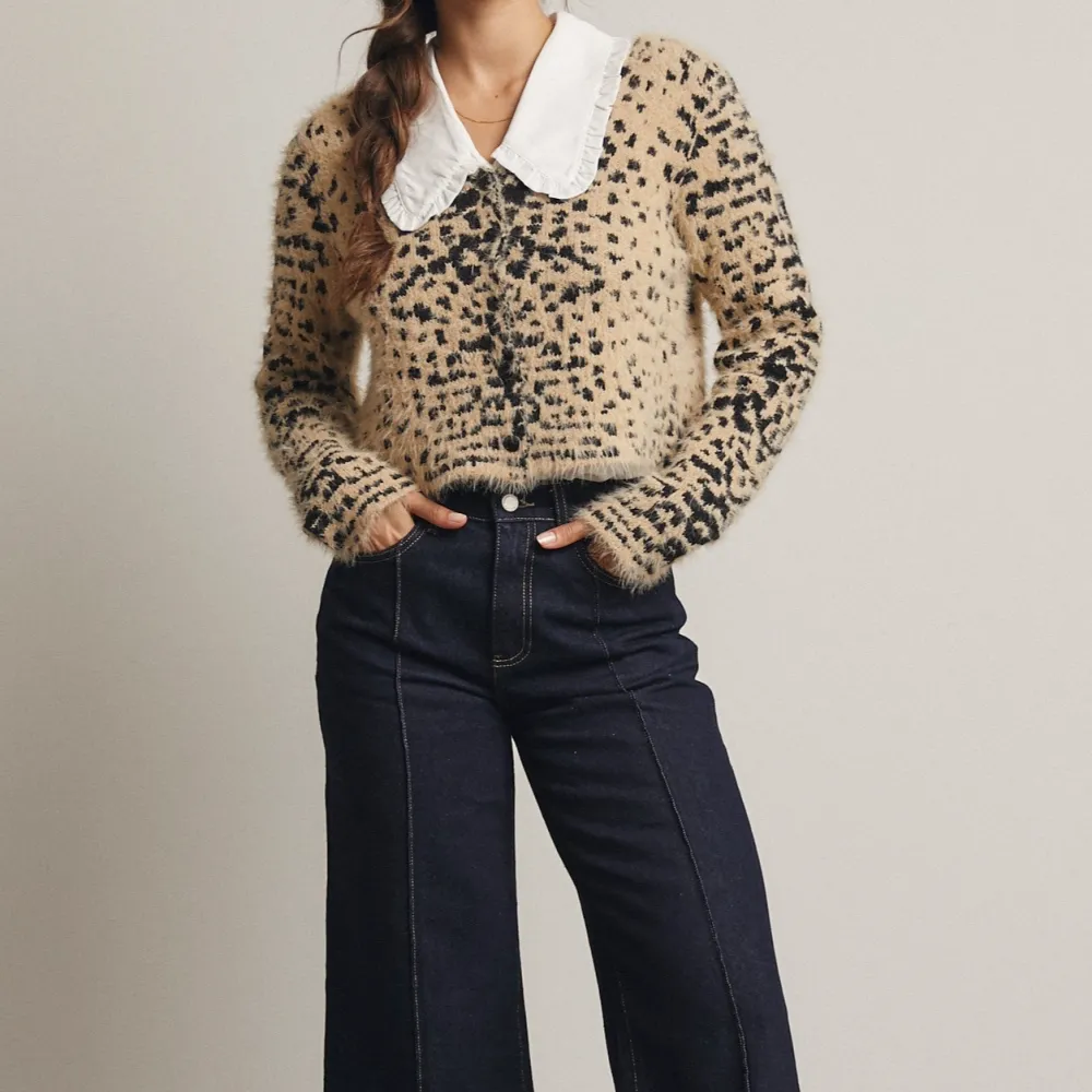 Classic Button Front Leopard Print Cardigan