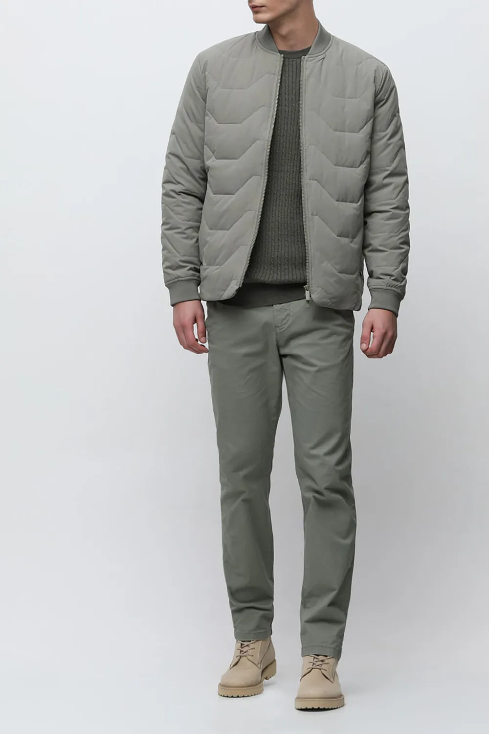 Black Quilted Redown Bomber Jacket