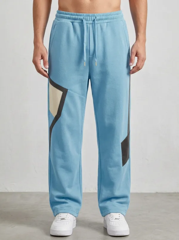 Unisex Geometric Colorblock Street Sweatpants