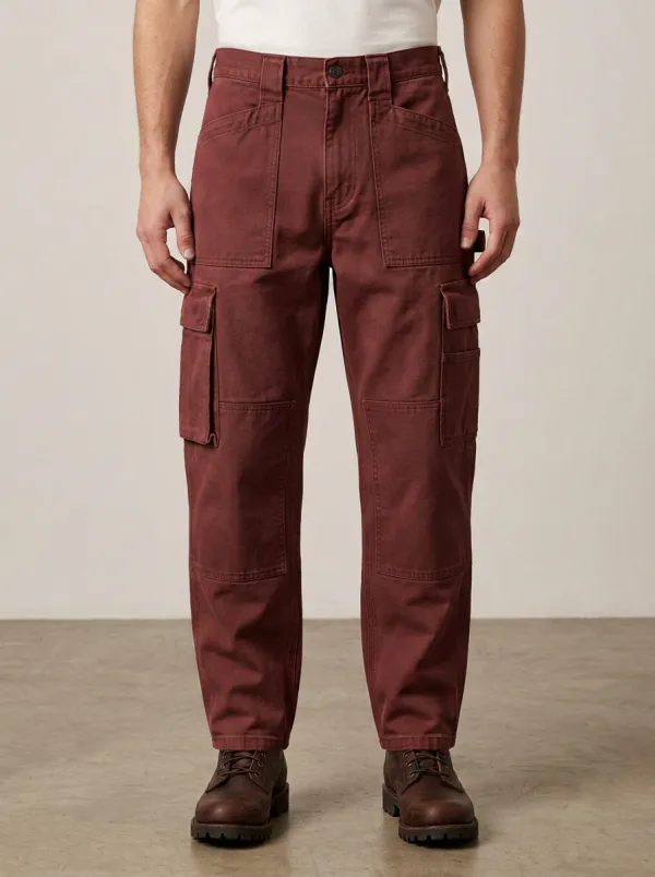 Men's Relaxed Canvas Utility Workwear Pants