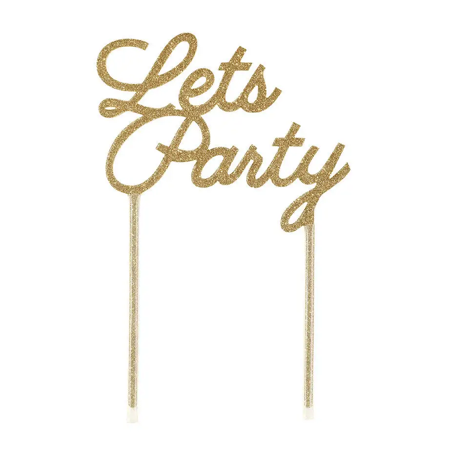 Party Script Cake Topper