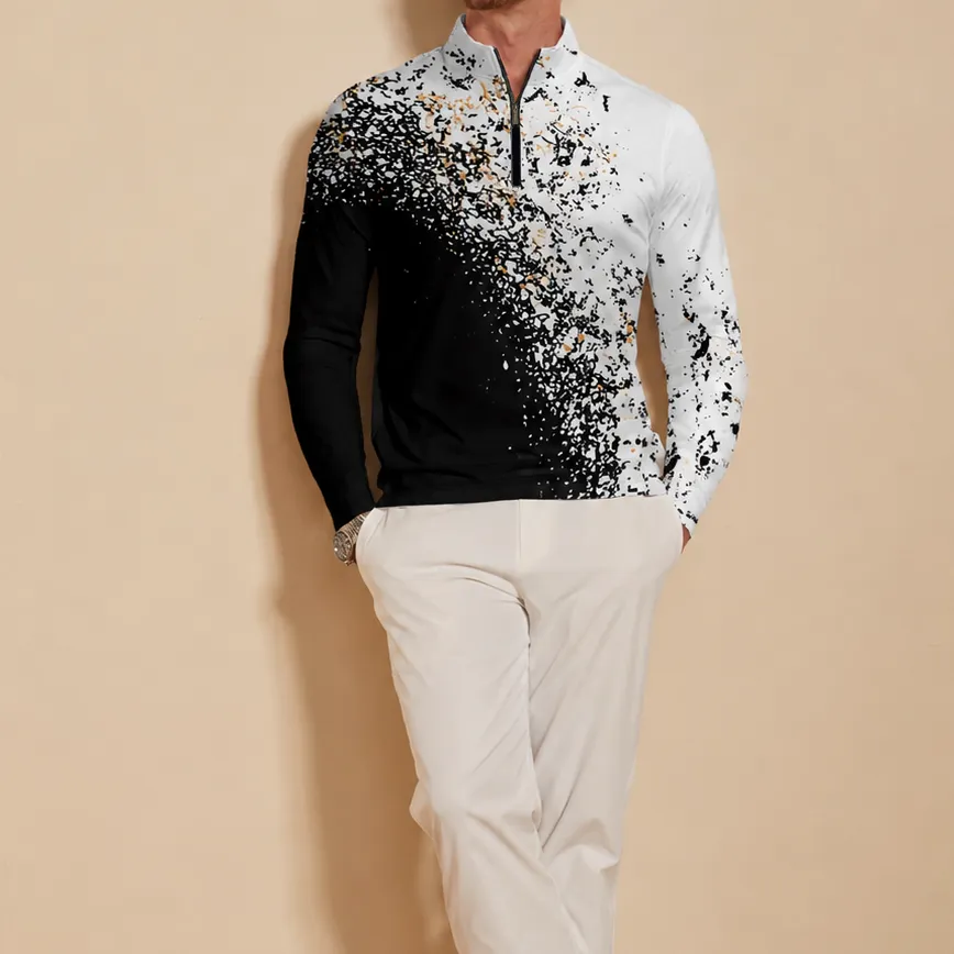 Classic Lightweight Long Sleeve Pullover Golf Shirt