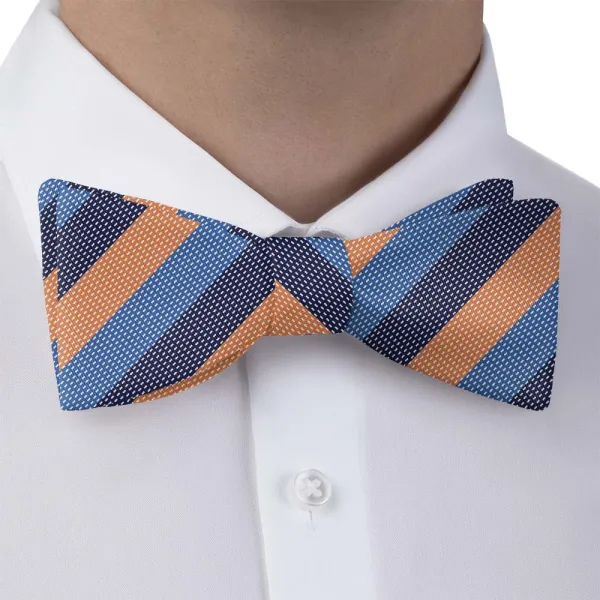 Kent Stripe Motif Bow Tie