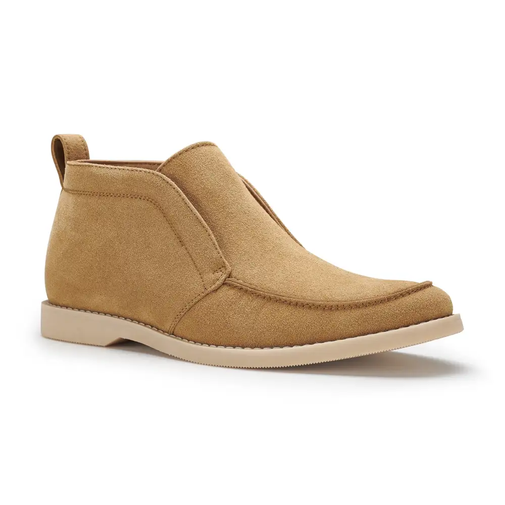 Faux-Suede Suede Faux-Leather Chukka Boots