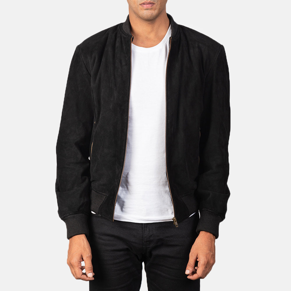Men's Casual Bomber Suede Jacket