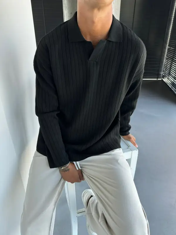 Streetwear Relaxed Knit Sweatshirt