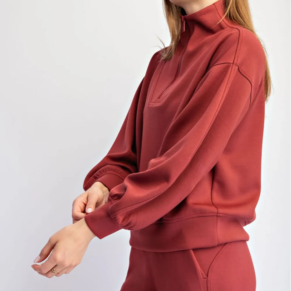 Modal Quarter Zip Pullover