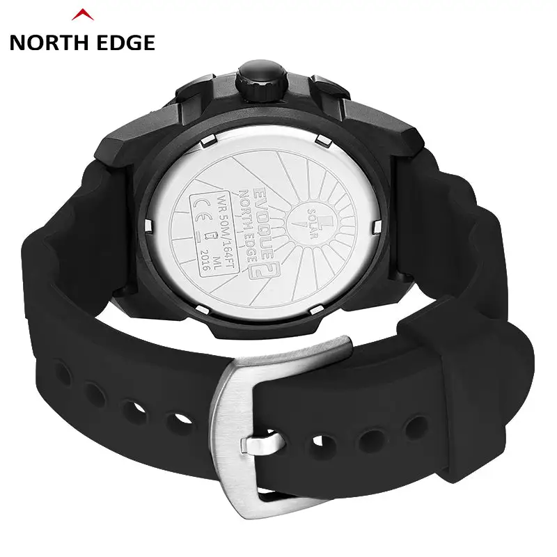 North Edge Light-driven watch eco drive military watch supplier Evoque 2- Never needs a battery replacement