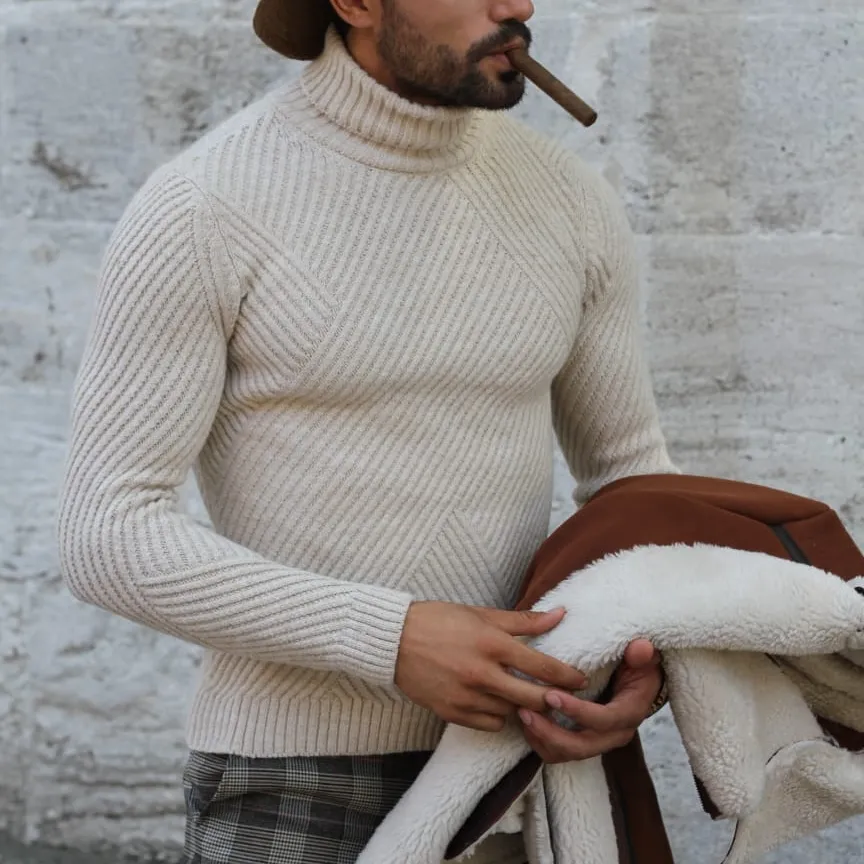 Turtleneck Slim Fit Knit Sweater